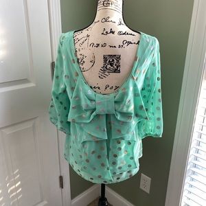 Judith March Low back bow blouse